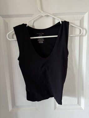 Free People Black Scoop Neck Tank